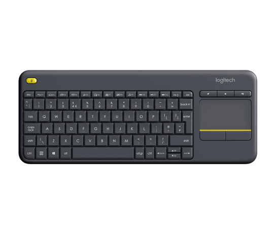 Large wireless keyboard with built-in trackpad