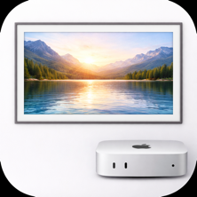 Mac mini connected to a TV